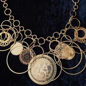 African Animal Inspired Elephant  21"  3 Strand Necklace